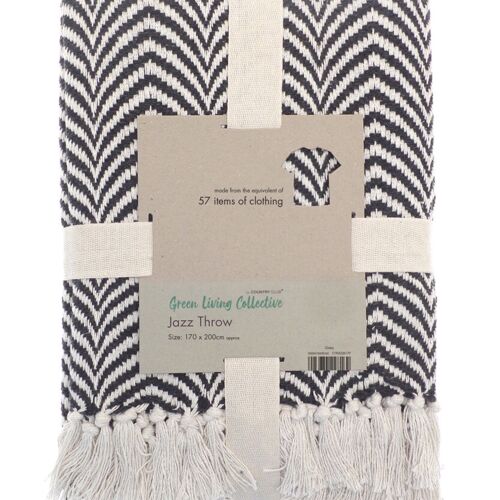 Recycled mixed-fabric throw Thumbnail