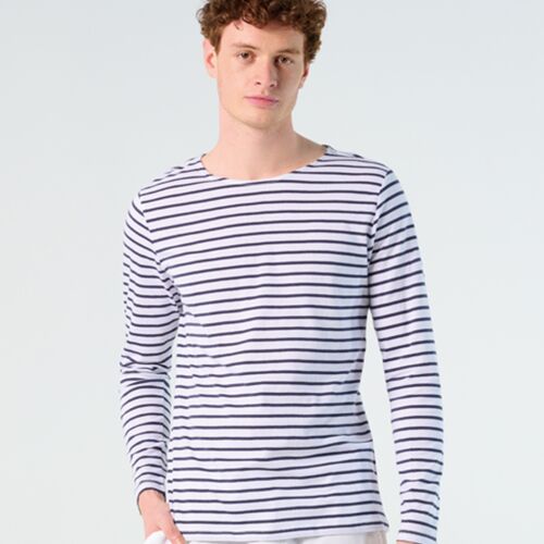 SOL'S Marine Long Sleeve Striped T-Shirt Thumbnail